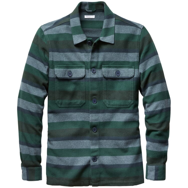 Men shirt jacket flannel, Green tones