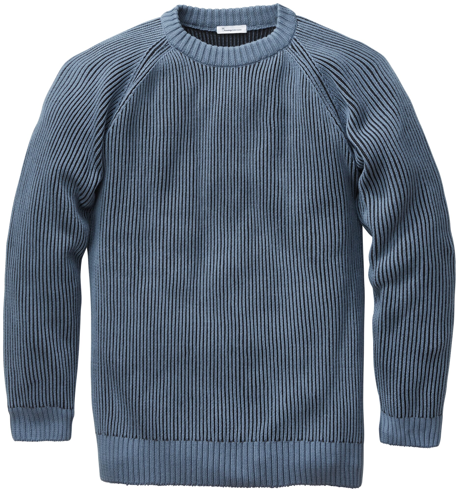 Mens Rib Knit Sweater, Blue tones | Manufactum