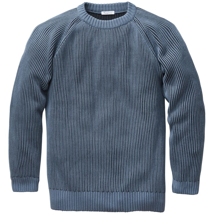 Mens Rib Knit Sweater, Blue tones