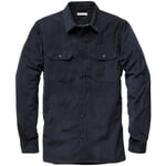 Mens shirt fine corduroy Dark blue