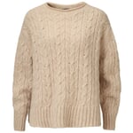 Damenpullover Zopfmuster Natur