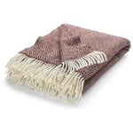 Coperta in lana d'agnello a righe zigzag Kattefot Rosso borgogna