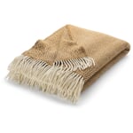 Lamb wool blanket zigzag stripe Kattefot Ochre