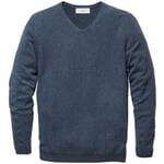Men sweater V-neck Blue melange