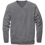 Men sweater V-neck Grey melange