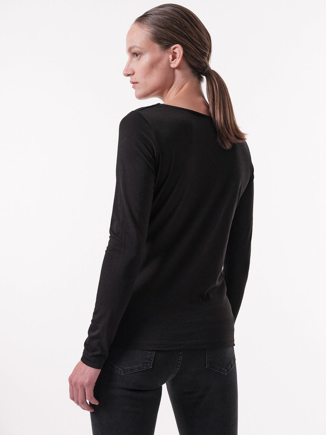 Ladies waterfall shirt, Black | Manufactum