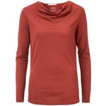 Damen-Wasserfallshirt Braunrot