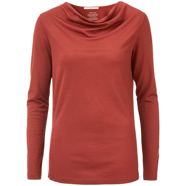 T-shirt cascade pour femme, Marron rouge