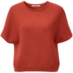 Ladies knitted sweater Dark orange