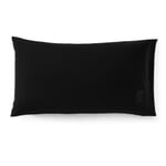 Kopfkissenbezug Pure Satin Schwarz (black) 40 × 80 cm