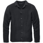 Chaqueta de punto abotonada para hombre Negro