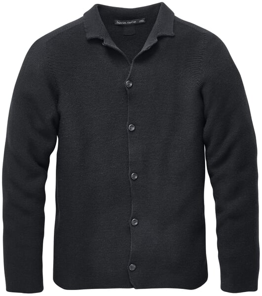 Men cardigan buttoned Black