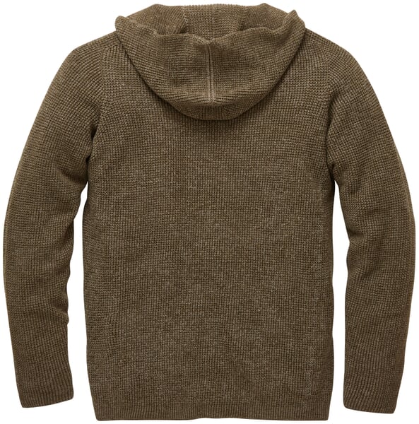 Gebreide hoodie voor heren Bruin gemêleerd