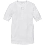 Herren-Henley-Shirt Halbarm Weiß