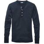 Heren Henley shirt lange mouw Donkerblauw