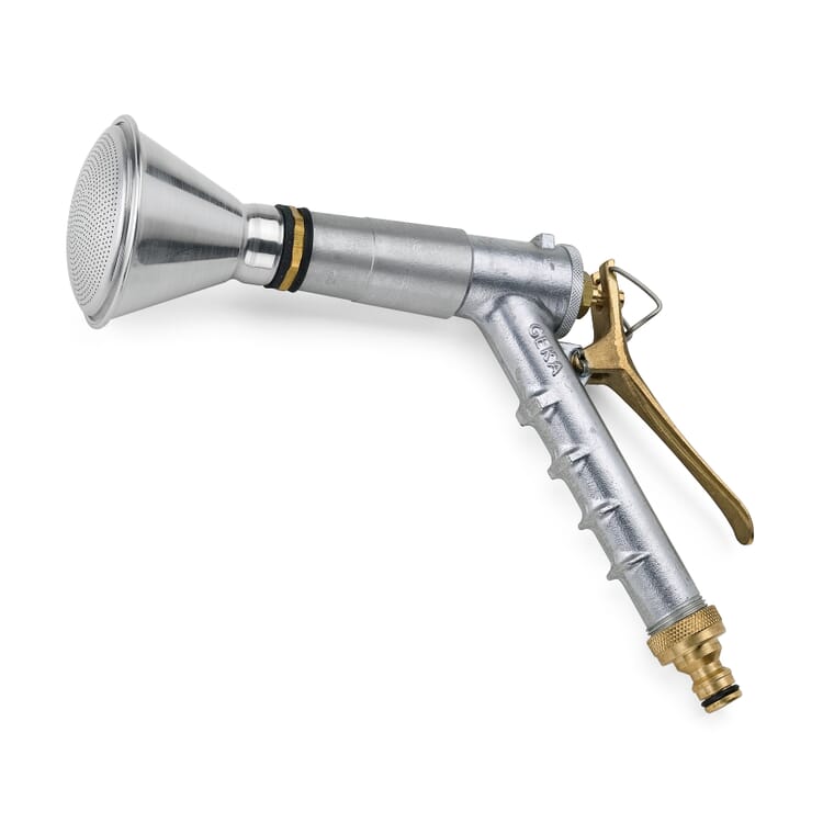 Brusehoved i støbt aluminium