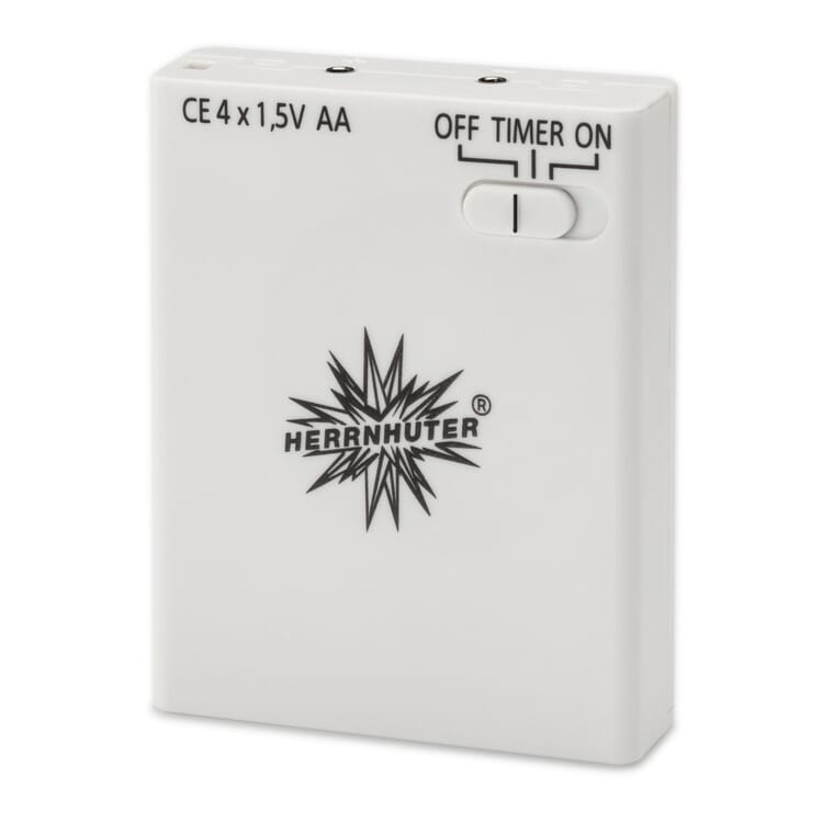 Porte-piles Herrnhuter avec minuterie