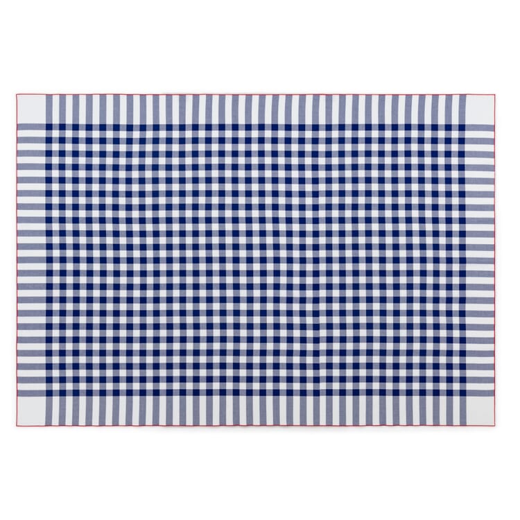Nappe Élysée bleu-blanc, 150 × 220 cm