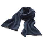 Men ribbed scarf Blue-Navy