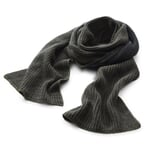 Men ribbed scarf Olive-Navy