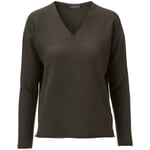 Ladies sweater left-left knitted Olive