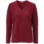 Damenpullover links-links-gestrickt Rot