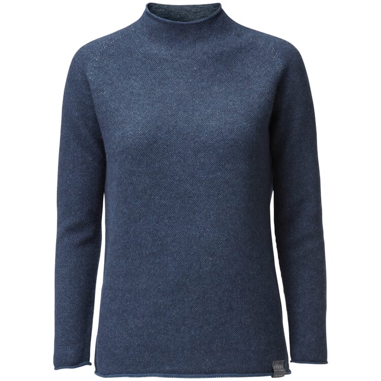 Ladies stand-up collar sweater, Blue