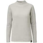 Ladies stand-up collar sweater Ecru