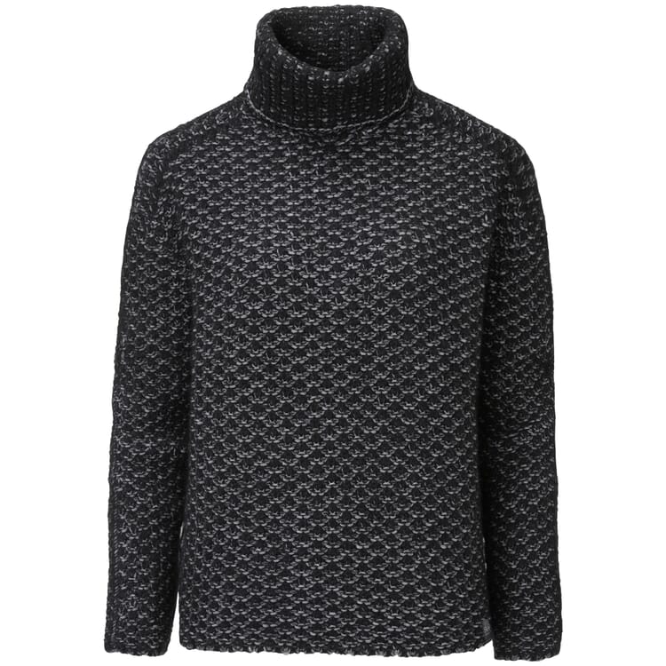 Ladies sweater Seamless, Black-Grey