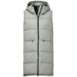 Ladies quilted vest long Light green