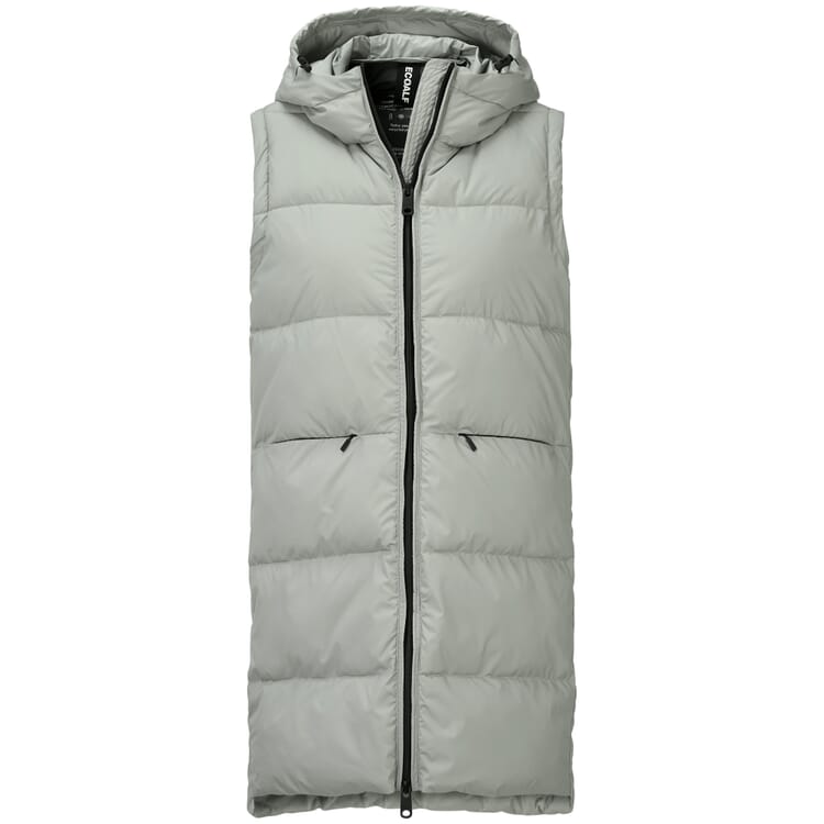 Ladies quilted vest long, Light green