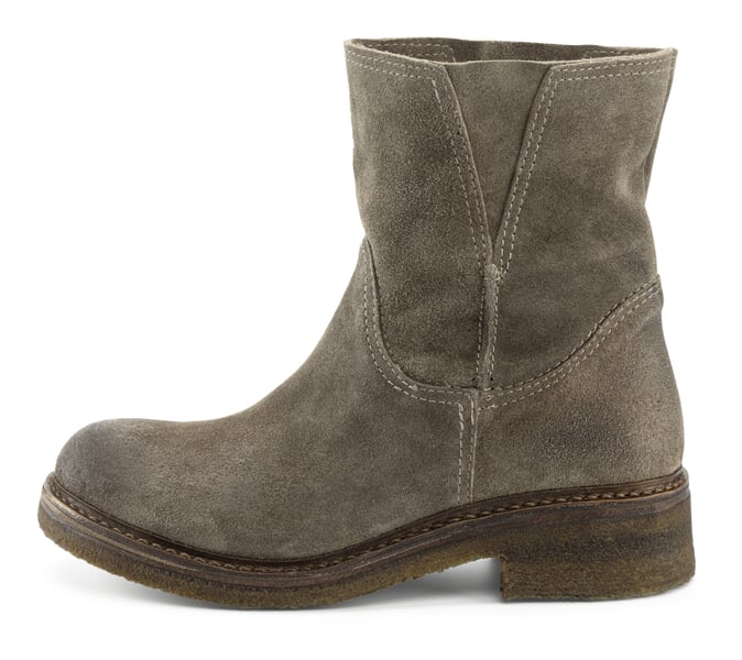 Damen-Veloursboot Grau
