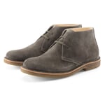 Mens lace up boot suede Gray