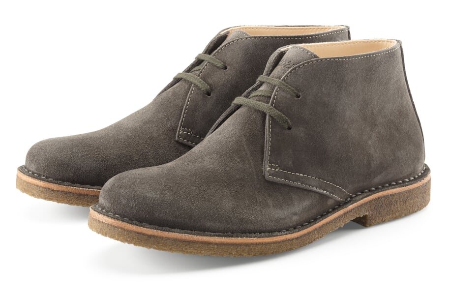 Men’s Lace-Up Suede Boots." Gray