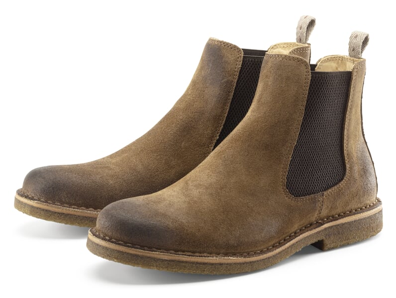 Mens Chelsea Boot Velour Brown