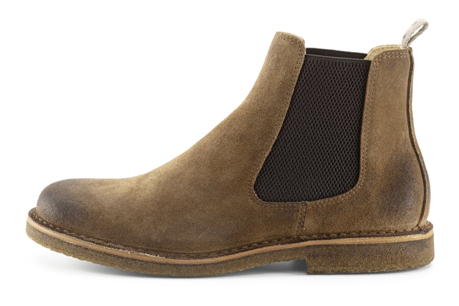 Mens Chelsea Boot Velour Brown