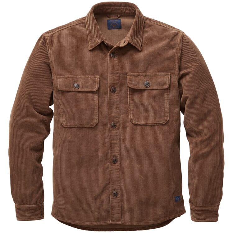 Men shirt jacket corduroy, Brown