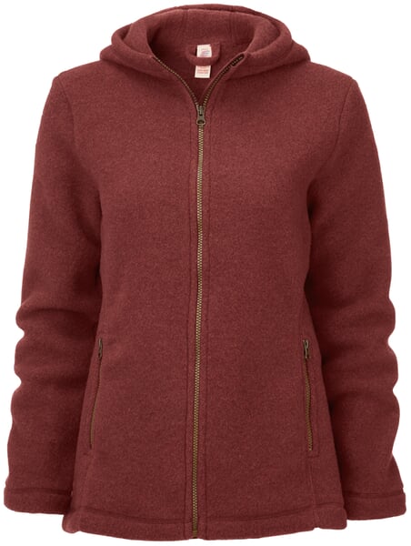 Damenjacke Merinofleece Braunrot