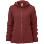 Veste femme en laine polaire mérinos Marron rouge