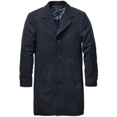 Men short coat virgin wool, Dark blue Manufactum