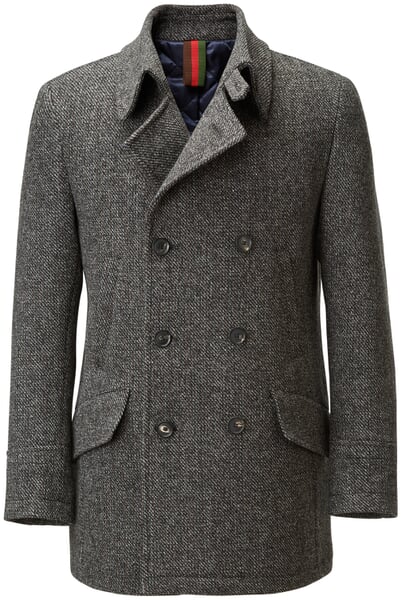 Men jacket double breasted Grey melange