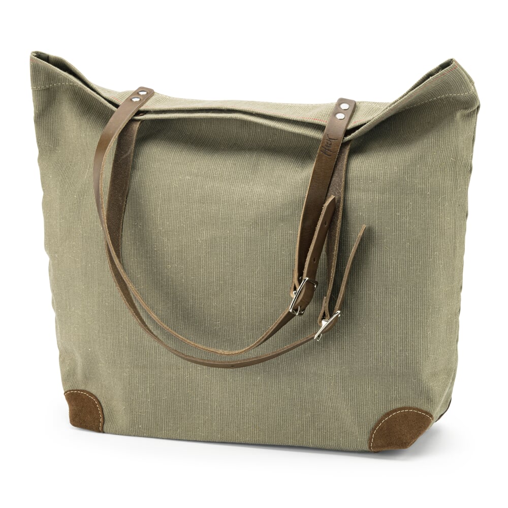 Market bag canvas, Green beige Manufactum
