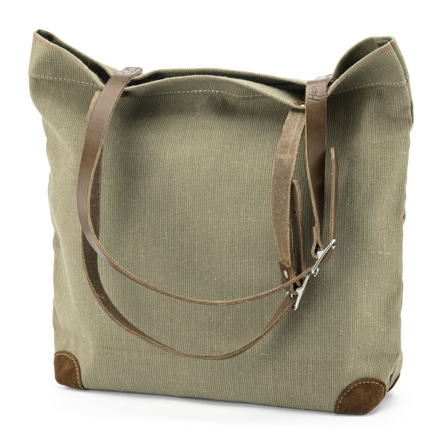 Handbag canvas, Green beige