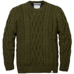 Men sweater merino wool Green melange