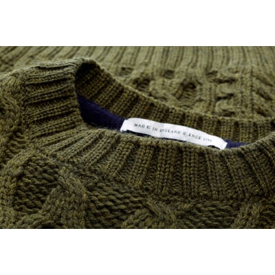 Men sweater merino wool, Green melange | Manufactum