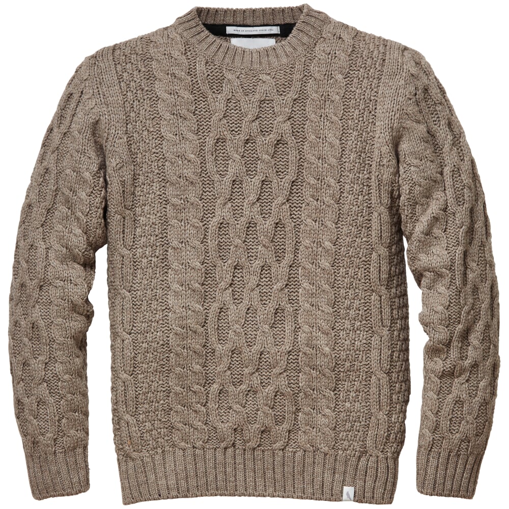 Heren Trui Merino Wol, Natuurlijke melange Manufactum