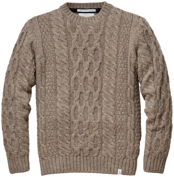 Herrenpullover Merinowolle Naturmelange