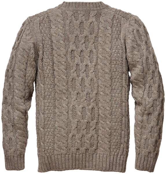 Herrenpullover Merinowolle Naturmelange