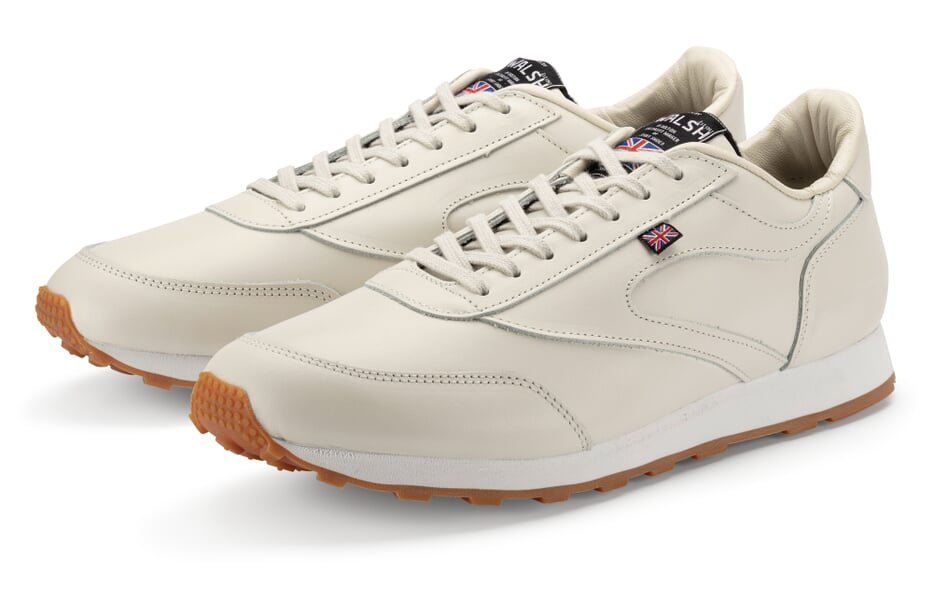Herrensneaker Glattleder Naturweiß