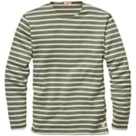 Camisa de rayas para hombre Green-Ecru